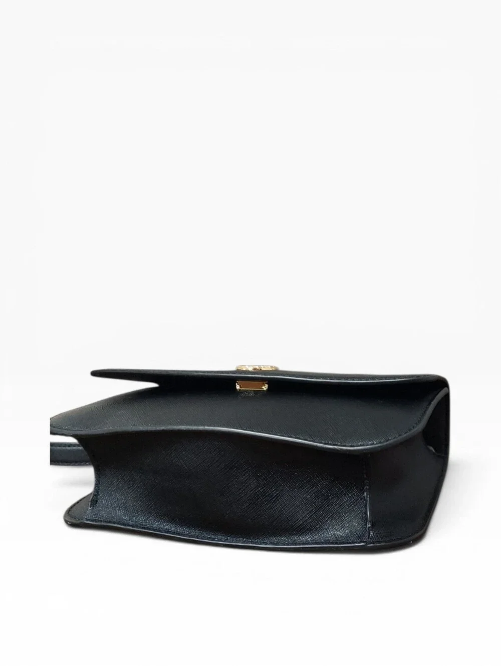 Tory Burch Robinson Chain Crossbody Convertable Bag Gently Loved Black W/ Gold